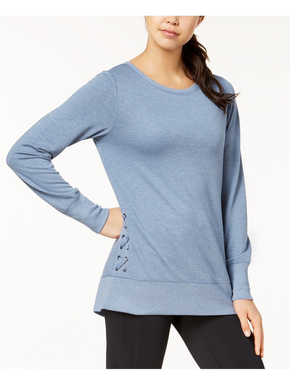 Ideology Womens Lace Up Detail Top Size M